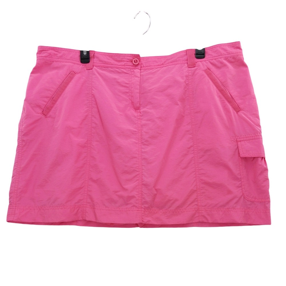 Lands' End Skort Women 24W Pink Cotton Nylon Utility Cargo Hiking Active